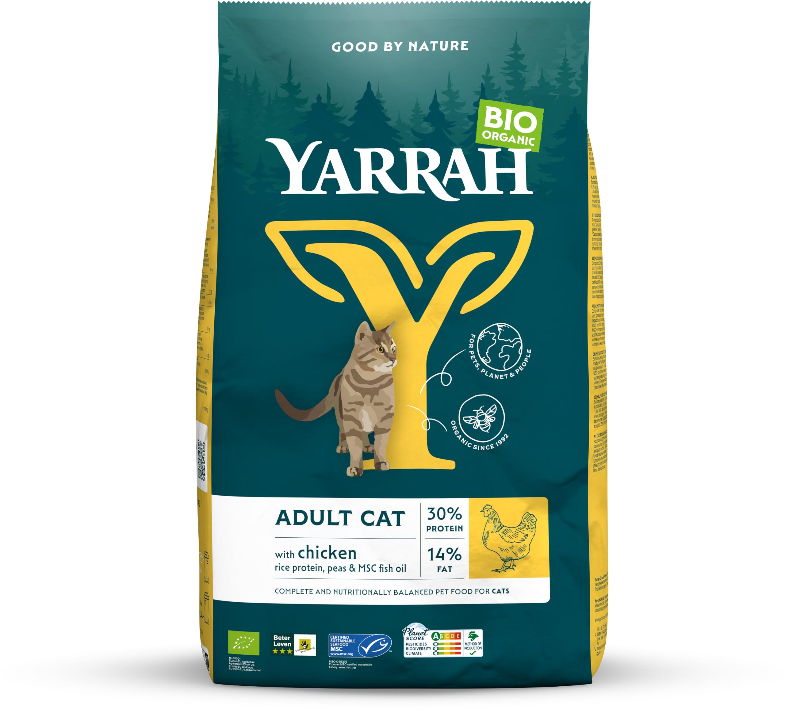 Yarrah Bio Katze Trockenfutter Huhn 4 x 2400 g
