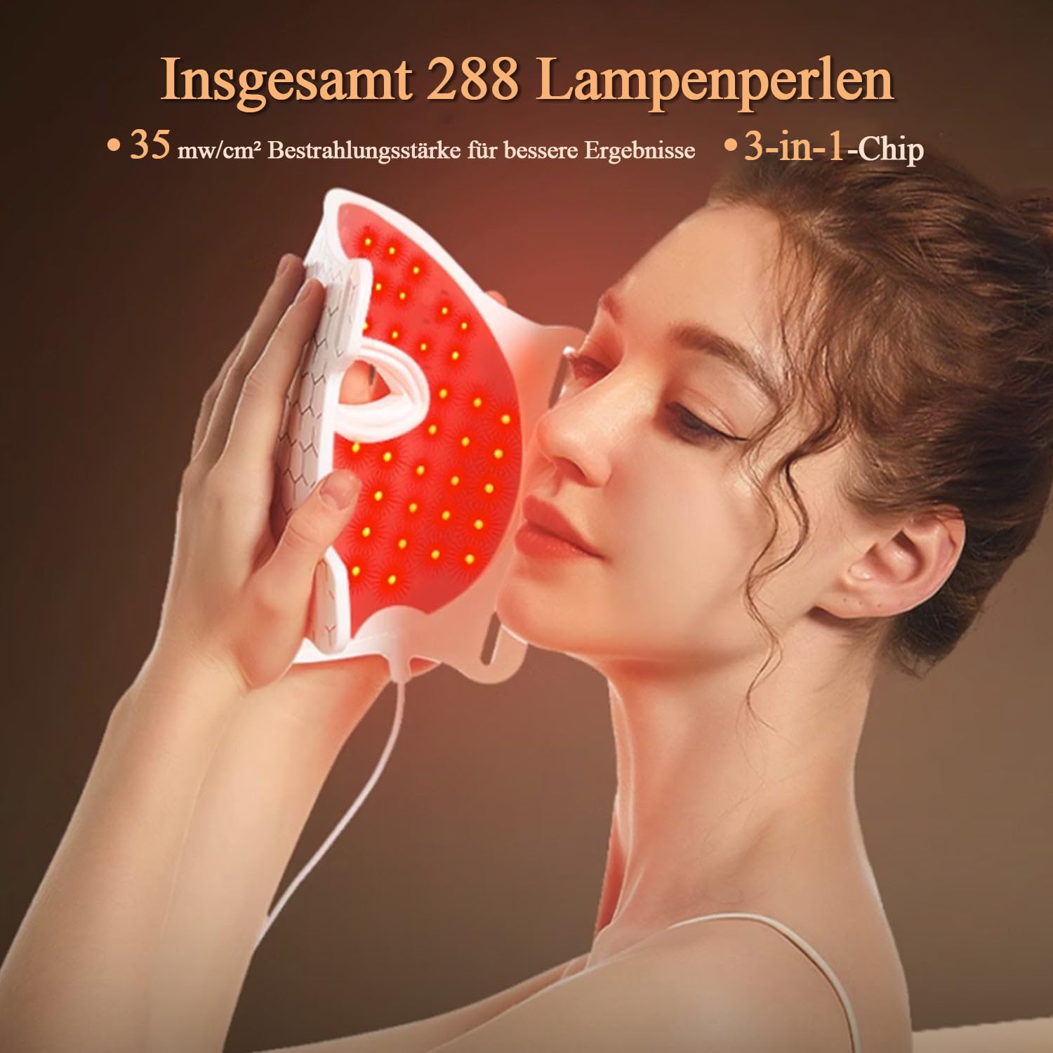 MEGELIN LED Lichttherapie Gesichtsmaske, Lichttherapie Maske, 7 gezielte Lichtmodi, Infrarot-Licht Hautverjüngung, Akne Reduktion Hautpflege, Anti-Aging, reduzieren Falten glatte Haut, Rotlichtmaske