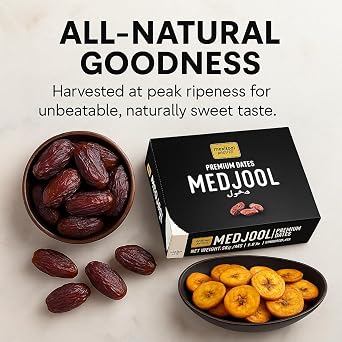 Africa Select Medjool Natural Dates Majhool Medjoolplus 1KG / 908g Net | Premium Large Dates | Naturally Sweet & Nutritious
