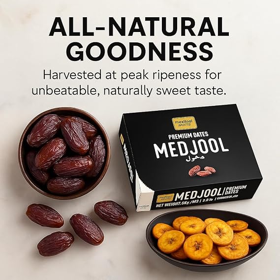 Africa Select Medjool Natural Dates Majhool Medjoolplus 1KG / 908g Net | Premium Large Dates | Naturally Sweet & Nutritious