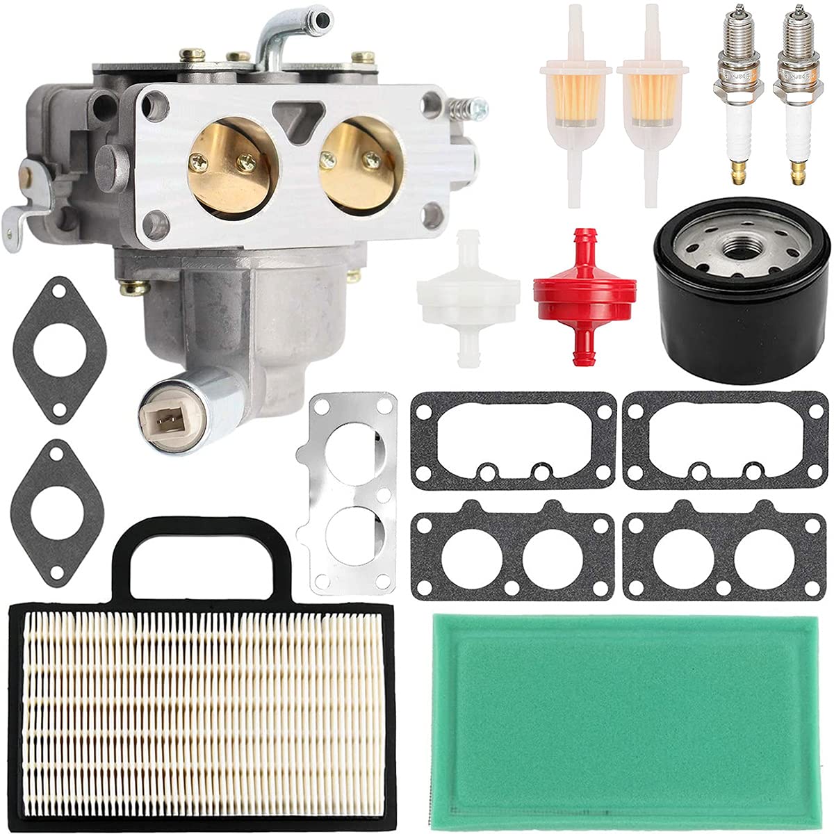 ZAMDOE 791230 799230 Sostituzione del carburatore per Briggs & Stratton 499804 699709 20HP 21HP 23HP 24HP 25HP intek V-Twin 4 Tempi Motori, con guarnizioni di Montaggio Filtri del Carburante