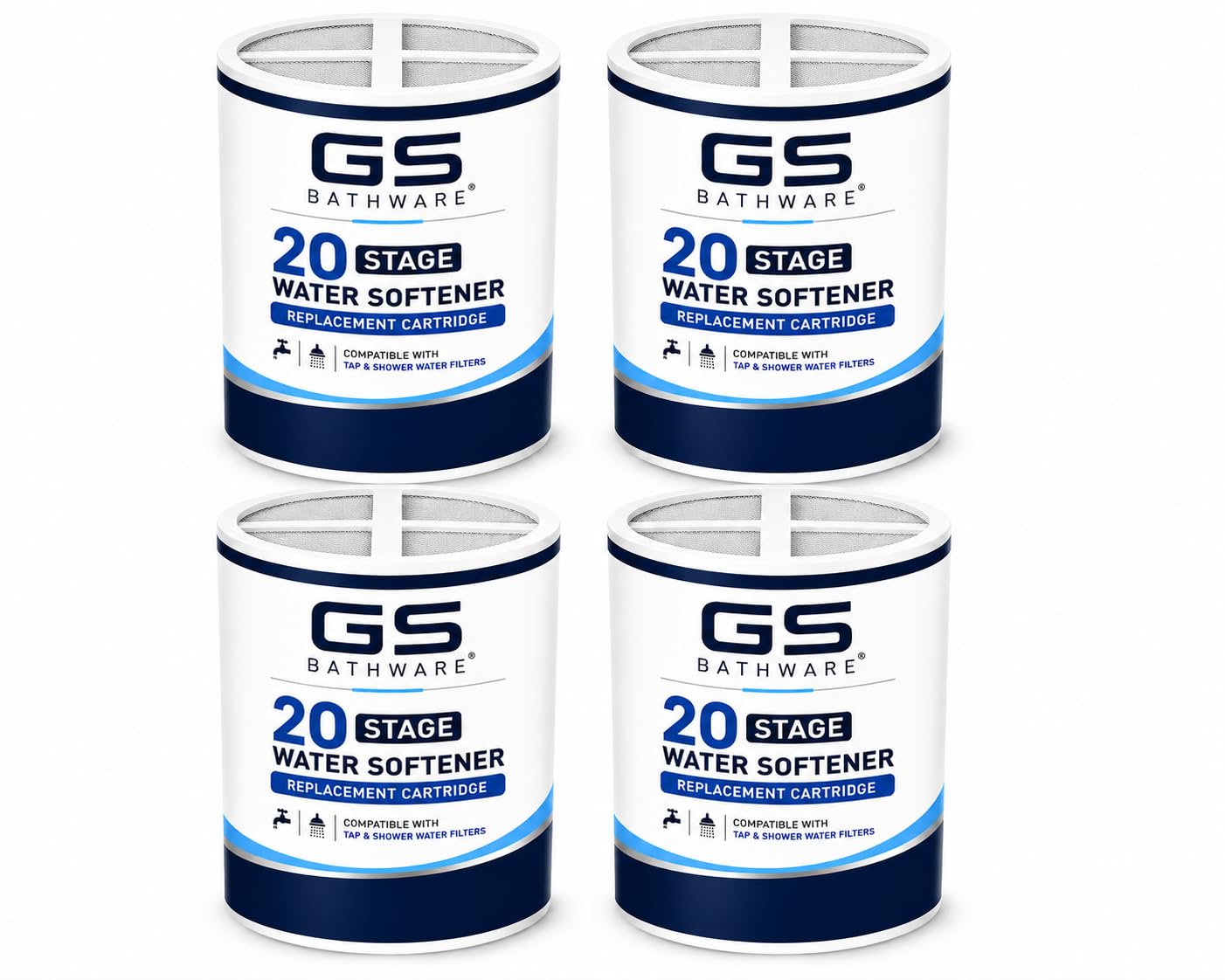Premium 20 Stage Water Softener Replacement Cartridge Pack of 4 | Compatible with Tap & Shower Water Filters | Hard Water Filter Cartridge | Easy Installation | Long Lasting Performance-image-46