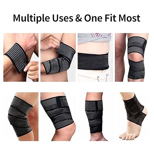 Miniatura 6 de Vendaje de compresión, banda de soporte de rodilla y pantorrilla, soporte de compresión para la parte inferior de la pierna, manga de compresión de