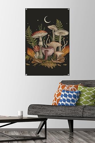 Miniatura 8 de Trends International Dibujo episódico - Póster de pared de hongos otoñales, 14.72 x 22.37 pulgadas, paquete de póster premium y alfiler