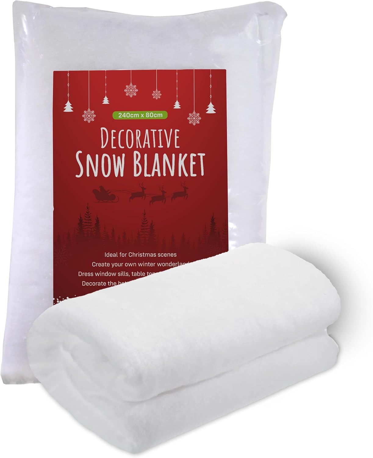 Lets Go Crimbo Large Artificial Fake Snow Blanket for Christmas