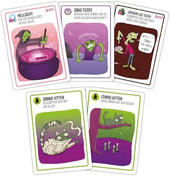 Exploding Kittens Zombie Kittens Set, Colour, Multicoloured (Asmodee GmbH EXKD0024) German Version