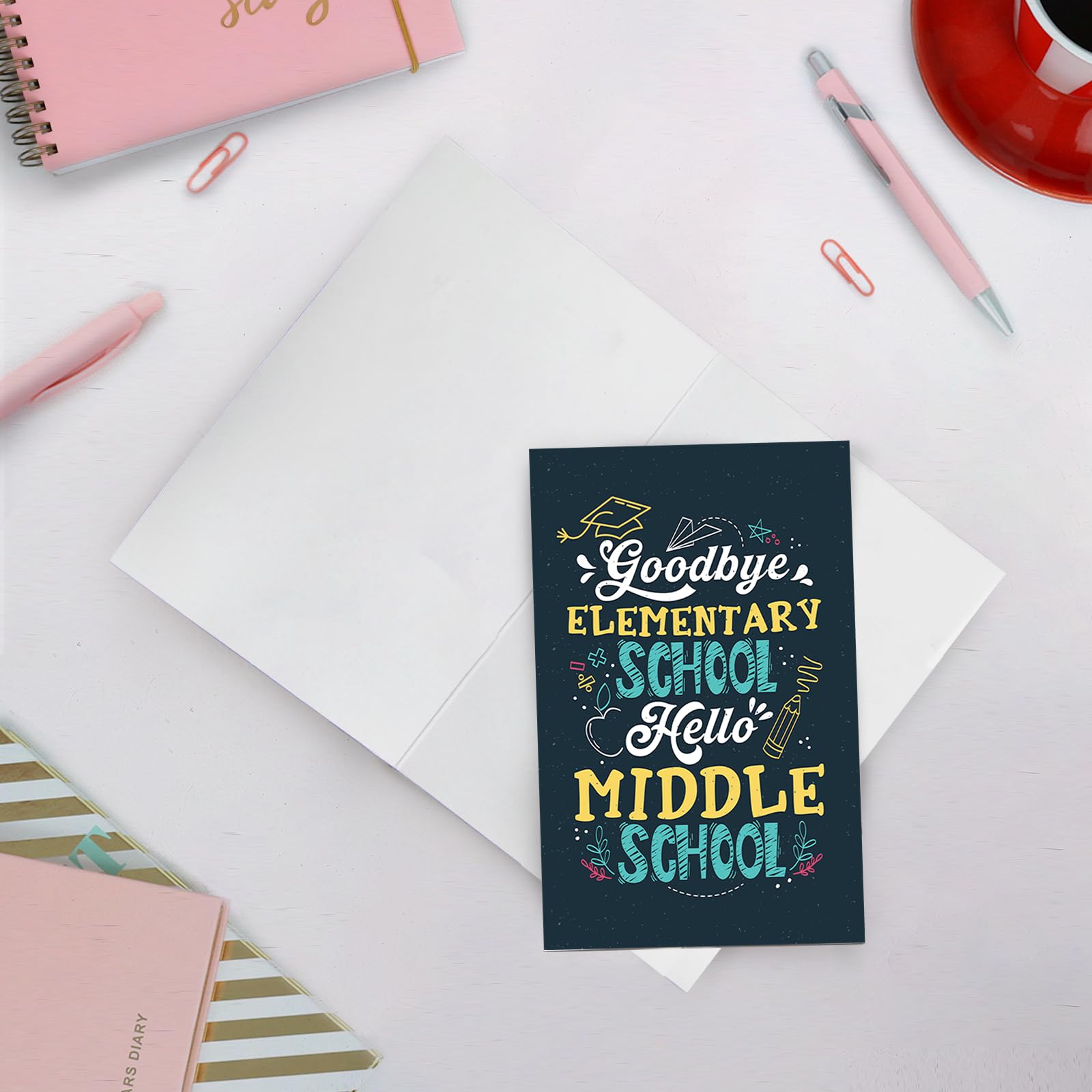 Amazon.com: SuperShunhu Funny Elementary Graduation Card, Congratulation  Card for 5th 6th Grade Graduates, Goodbye Elementary School, Hello Middle  School : Office Products