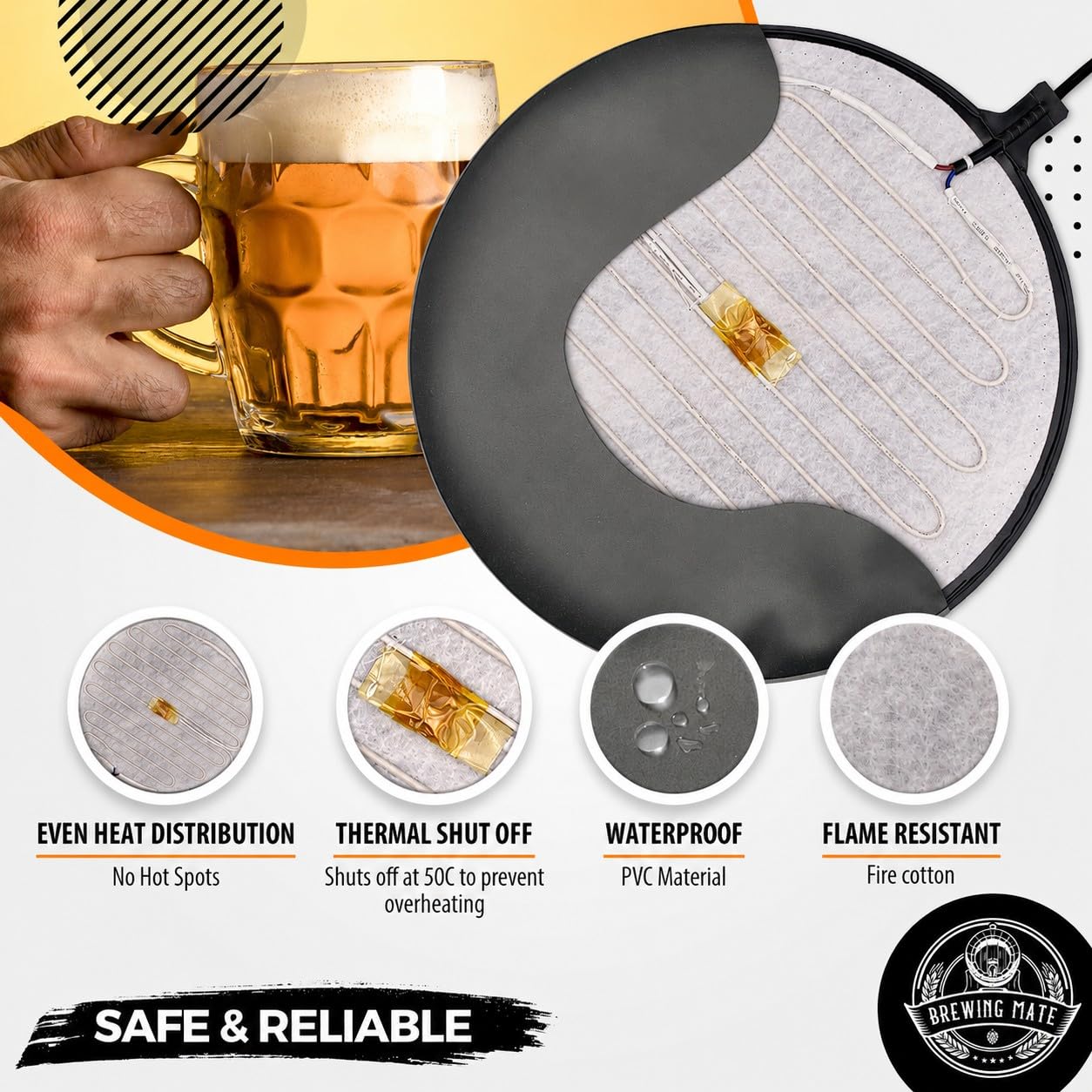 Home Brew Tapis chauffant (puissance réglable)