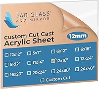 Vista 11 de Fab Glass and Mirror Hoja acrílica de plástico PET de 16 x 20 pulgadas de grosor para protección de estornudos, proyectos de manualidades, plexiglás