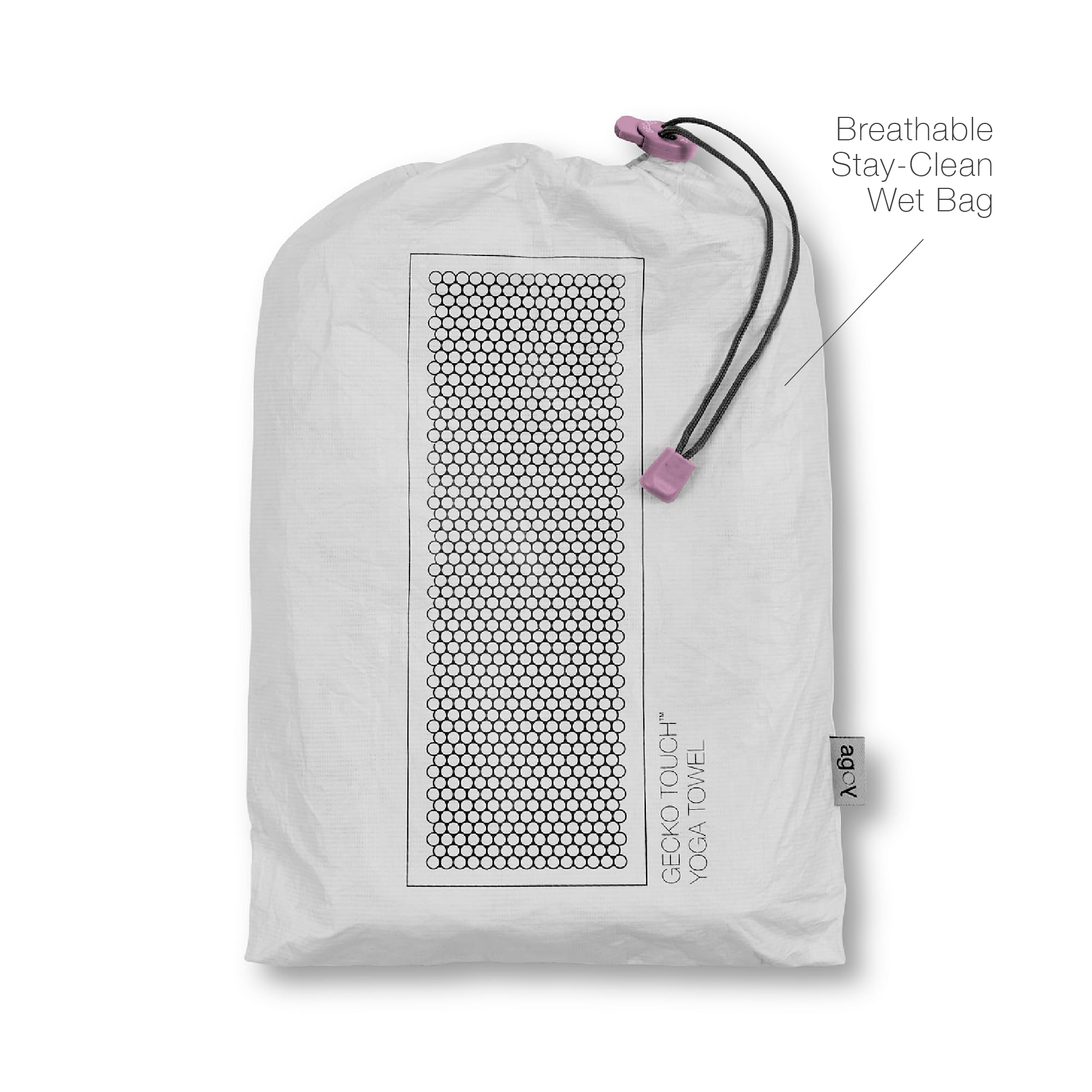 agoy Gecko Touch - Toalla de yoga de microfibra de última generación con agarre antideslizante de silicona de doble cara - Yoga caliente - Ultra absorbente, fácil de lavar, apta para viajes - 30%