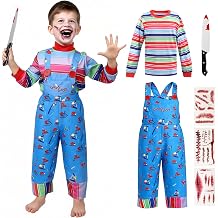 Chucky Costume for Kids, Boys' Dungarees or Girls' Pinafore Dress