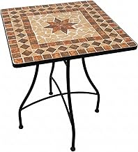 Mosaic Garden Table Balcony Table Square 60 cm Mosaic Table Mediterranean Side Table Mosaic Garden Table Square