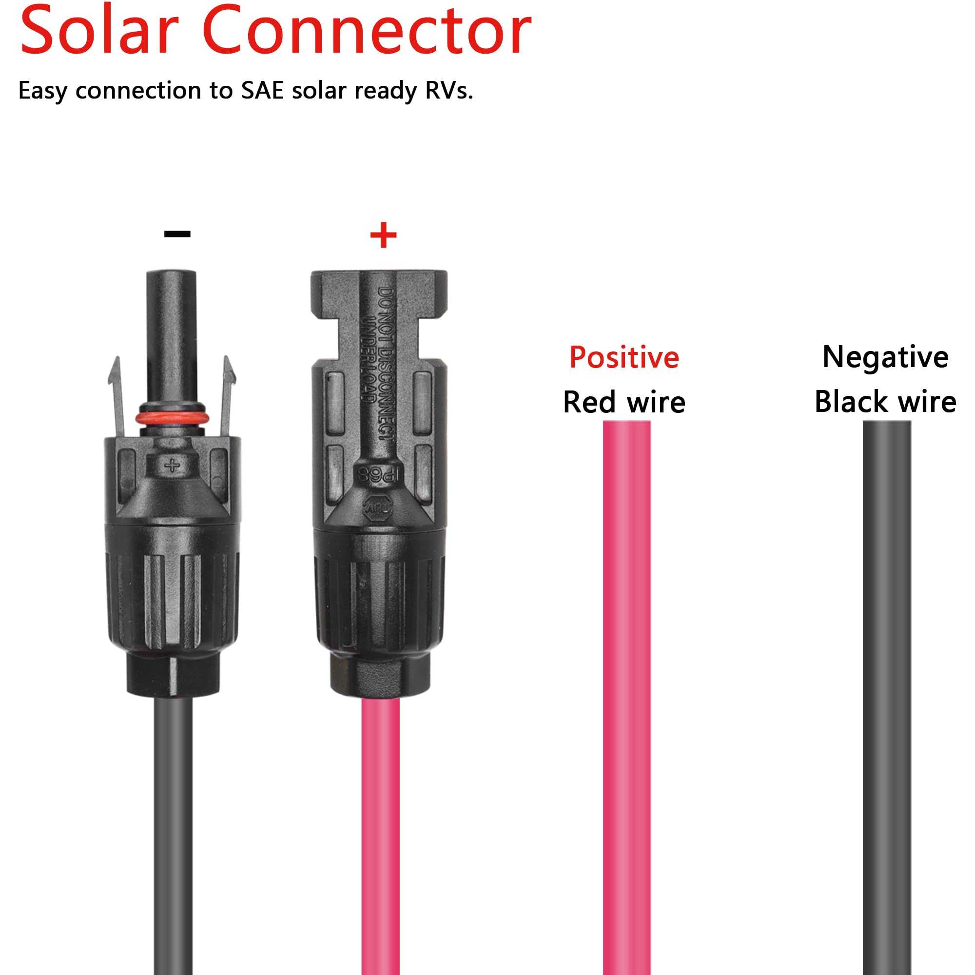 RIIEYOCA Adaptateur SAE Vers XT60 1m – Câble 12 AWG Cuivre Pur, Avec Couvercle Anti-Poussière, Compatible Panneaux Solaires, Batterie LiPo, Centrale Portable
