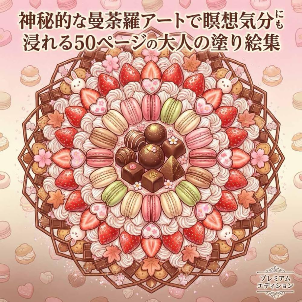神秘的な曼荼羅アートで瞑想気分にも浸れる50ページの大人の塗り絵集: 本格的な花柄と幻想的な幾何学模様で心を癒し、ストレス解消と集中力向上にも効果的～癒し効果抜群！ 心安らぐ色彩の世界！ 日々に彩りワクワク