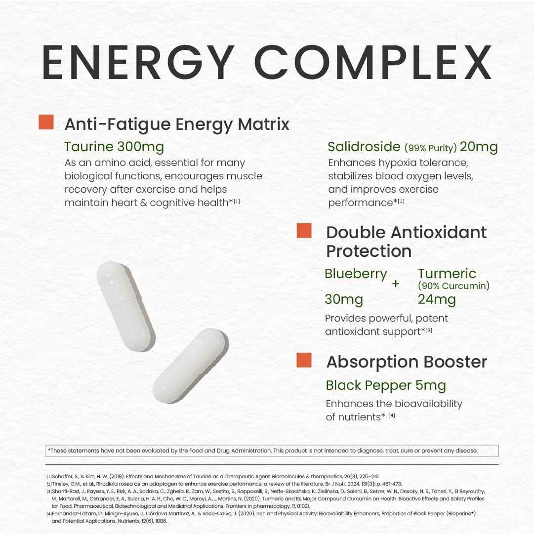 Women's Energy & Immune Complex, Energy Production, Fatigue Relief, Immune Health, Antioxidant Support, Vegan, Non-GMO, Made in USA, 90 Servings