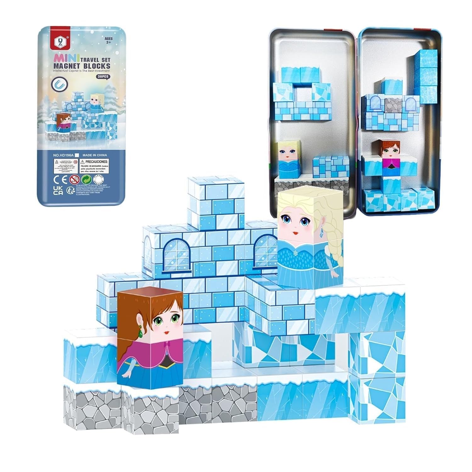 Happy Hues Magnetic Tiles - Building Blocks for Kids -18