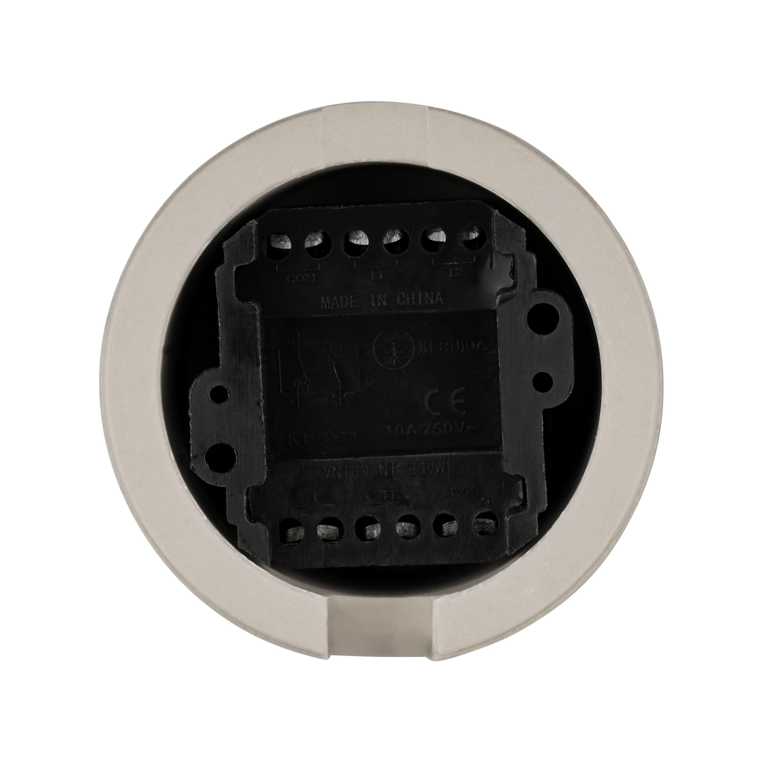 Aufputz Porzellan Retro Rotary, Kreuzschalter, All-in-One, Serie QR1 graubeige
