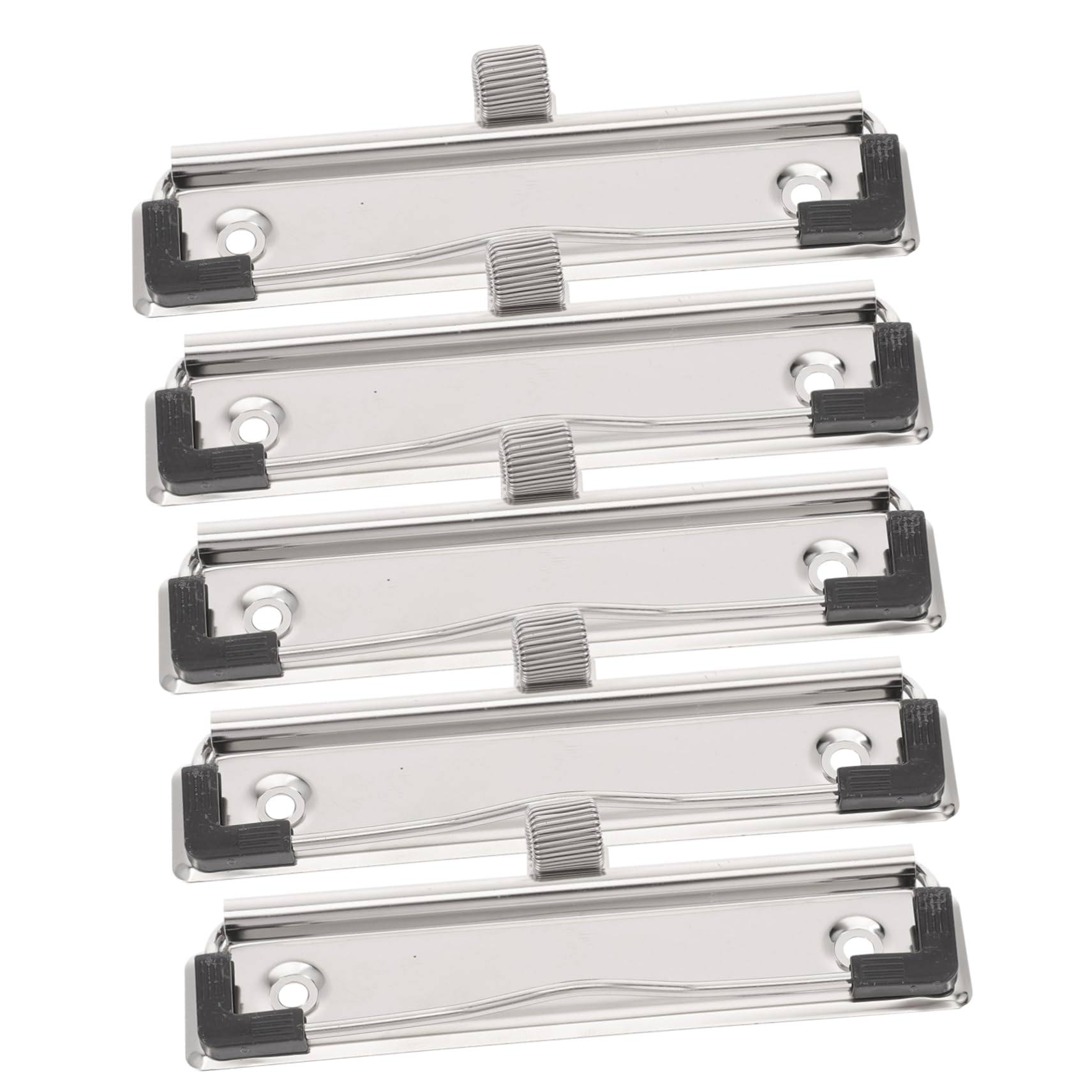 SHINEOFI 5 Set Cartella Cartelline Portadocumenti Faldoni Ufficio Clip Per Lavagna Clip Porta Documenti Morsetto Clip Per Appunti Montabile Clip Per Appunti in Metallo Silver 5 Pezzi * 5