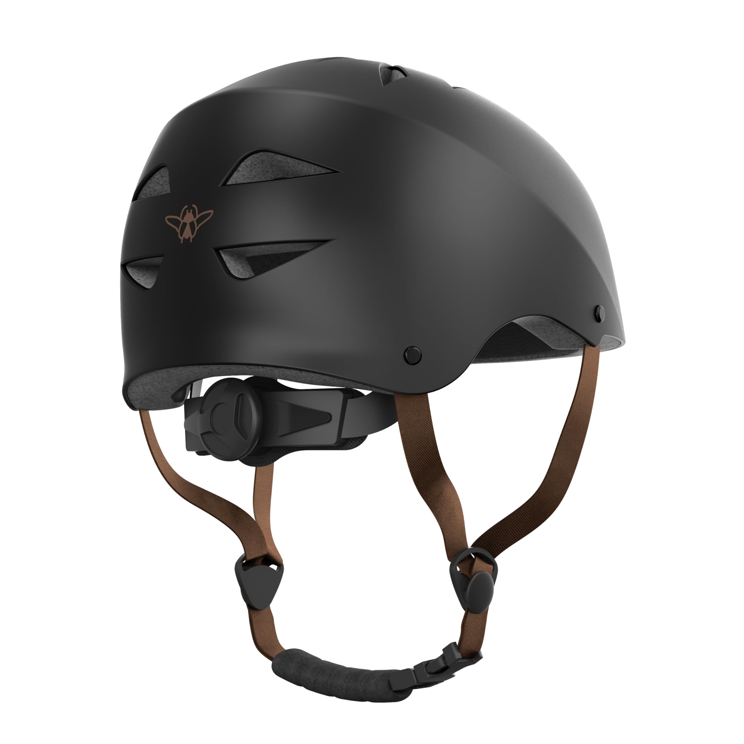 Casque Vélo Enfant CASR Classic - Léger, Taille Ajustable, Certifié EN1078, Noir Mat, Taille S
