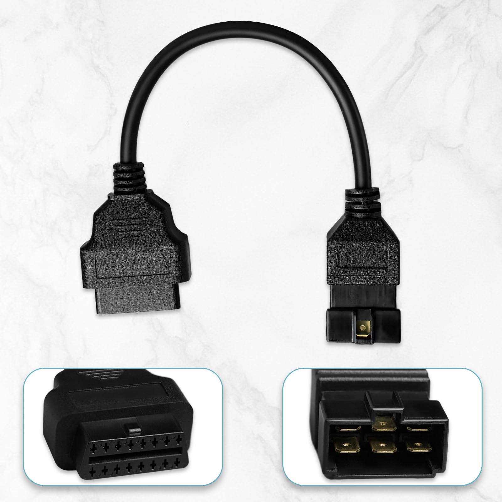 Cavo adattatore OBD2 per veicoli diesel Hitachi 24 V 6 pin OBD2 16 pin a OBD1 6 pin OBDII connettore diagnostico per auto compatibile con scanner diagnostico OBD II