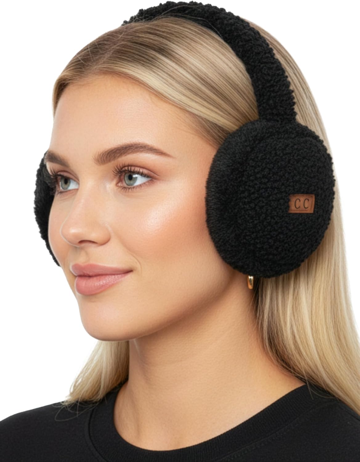 Funky Junque Women’s Winter Earmuffs - Sherpa & Suede