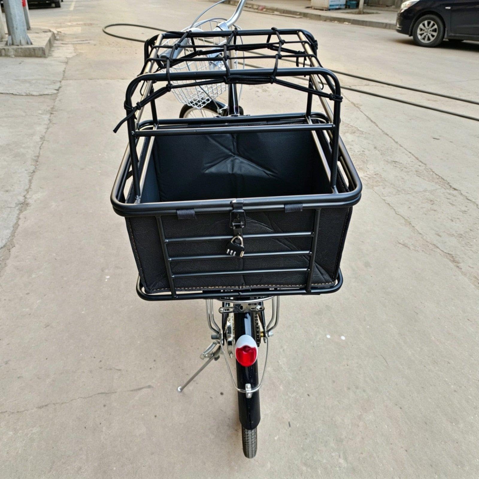 Cesta para Perros para Bicicleta con Tapa, Organizador Resistente para Guardar Accesorios de Camping, Ciclismo Y Viajes, con Forro