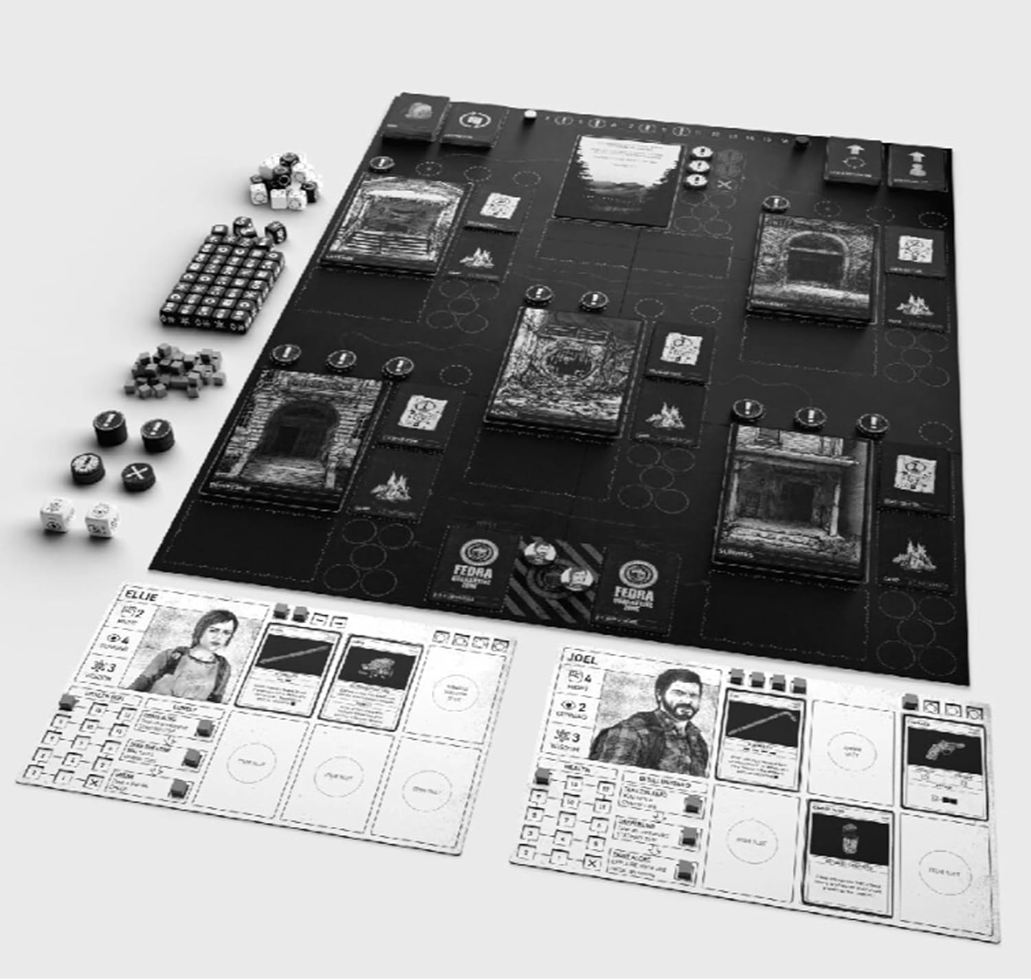 The Last of Us: Escape The Dark Board Game - Fantasy Horror Adventure, Cooperative Gameplay, Strategy Game for Adults, Ages 14+, 1-5 Players, 60-90 Min Playtime, Made by Themeborne