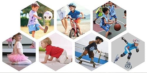 Miniatura 6 de 2 unidspar niños rodillera almohadilla antideslizante esponja mangas transpirable flexible elástico niños rodilla soporte protector cubierta