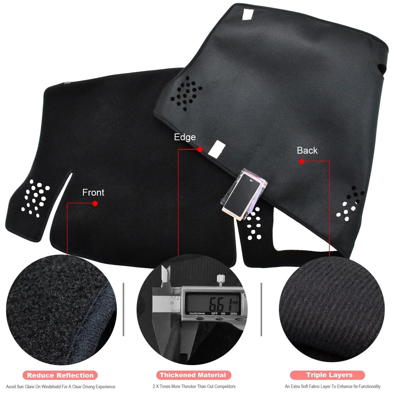 copertura cruscotto auto Per Ford Per Ranger Wildtrak Per Raptor T6 2016 2017 2018 2019 2020 Tappetino Copri Cruscotto Tappetino Copri Cruscotto