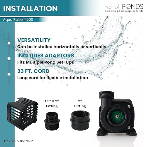Miniatura 7 de HALF OFF PONDS Aqua Pulse Series - Bombas sumergibles de tracción híbrida de 550 galhr a 12,500 galhr