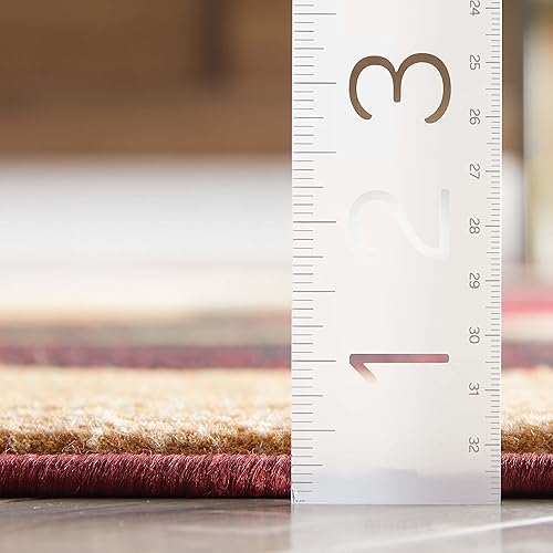 Miniatura 7 de Well Woven Dulcet Bingo - Alfombra geométrica moderna roja de 5'3" x 7'3"