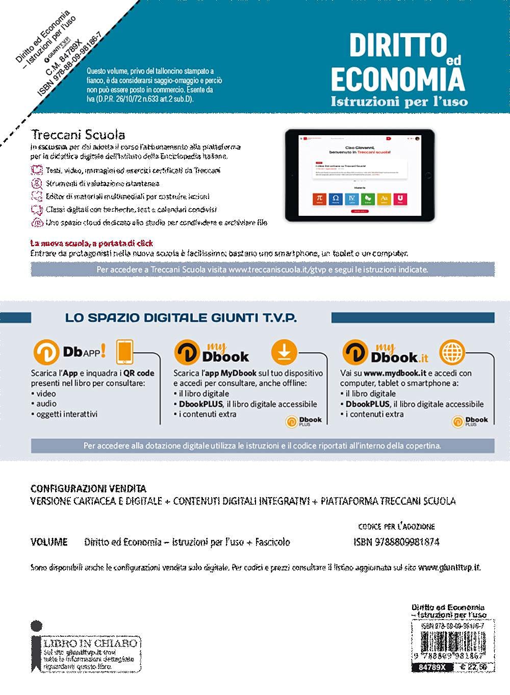 Diritto ed economia. Istruzioni per l'uso. Con fascicolo Costituzione. Per le Scuole superiori. Con e-book. Con espansione online
