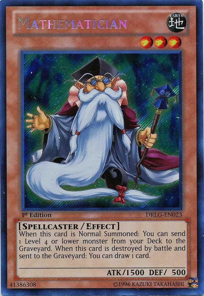 Yu-Gi-Oh! Mathematician Secret Rare Card – DRLG-EN023, Dragons Of Legend, 1st Edition Trading Card Game