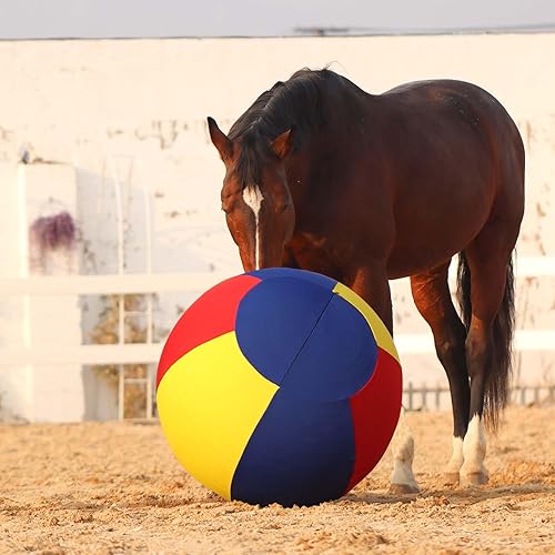 Miniatura 14 de Harrison Howard Howdy Bally Horse Playball Covers Mega Ball Funda protectora para uso equino Patrones divertidos exclusivos Meadow Fiesta 25
