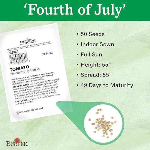 Miniatura 3 de Burpee Hybrid Fourth of July  Tomate rojo en rodajas  50 semillas