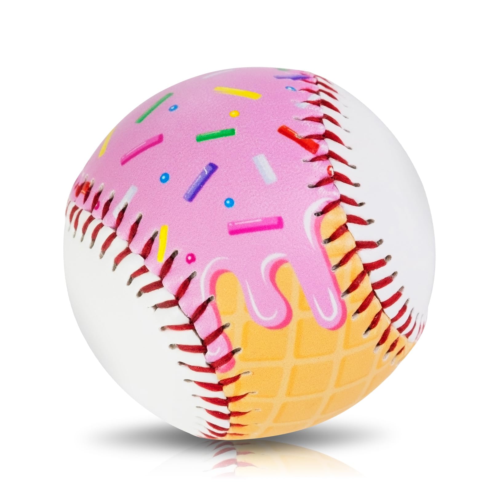 Baseballs PVC 9in Practice Baseball for Training Hitting Lifestyle Decor Ideal Personalized Inspired Gifts for Players Coaches Moms Pink Drip Baseball Set (1 Piece)