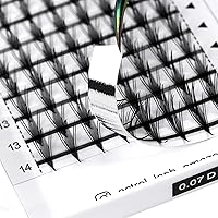 Vista 2 de Pestañas de anime con forma de pluma, extensiones de racimo de pestañas naturales de manga individual