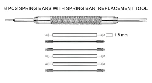 Miniatura 2 de Alpine 6 barras de resorte de acero inoxidable con herramienta de extracción de barra de resorte, tamaños 0.866 in