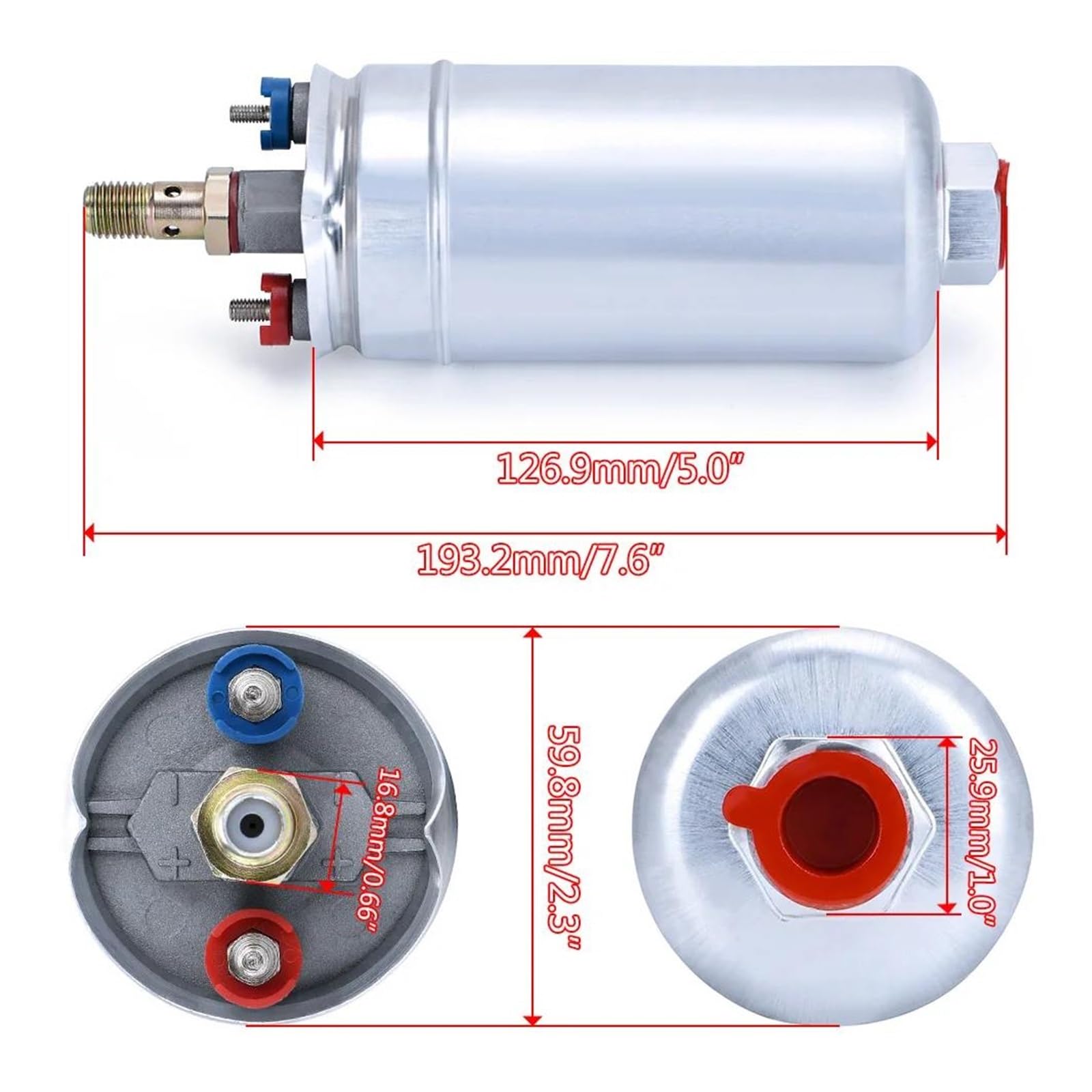 Pompa Carburante Esterna Pompa Carburante Esterna 044 0580 254 Poulor 300 Lph Fornita Con Pacchetto PQY VR-FPB044