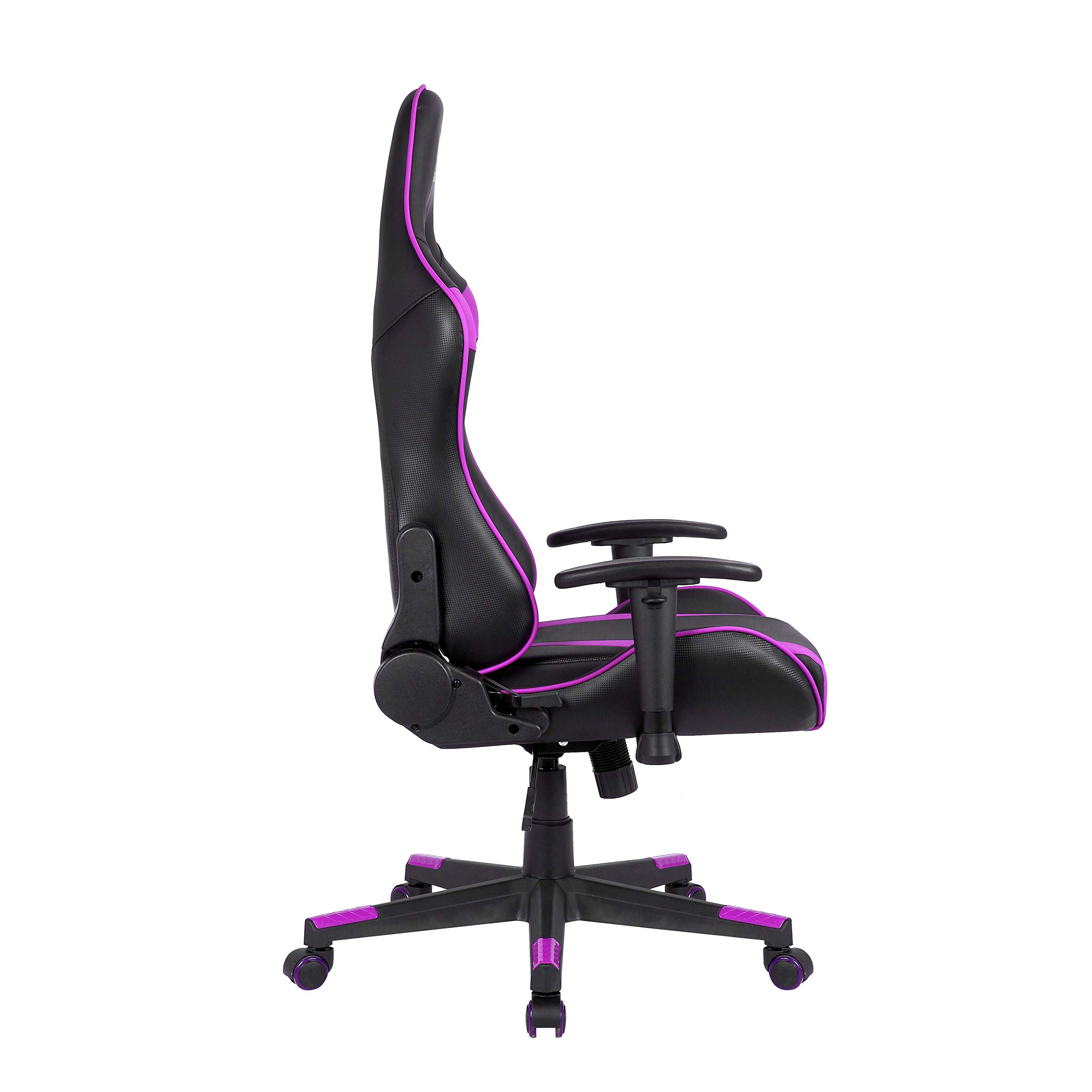 Oversteel - ULTIMET Chaise de gaming professionnel en simili cuir, accoudoirs 2D, réglable en hauteur, dossier inclinable à 180°, piston à gaz classe 3, jusqu'à 120Kg, couleur violet