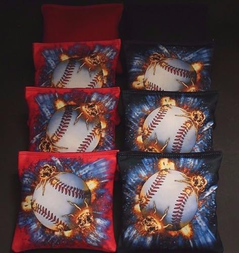 Miniatura 2 de BackYardGamesUSA Home Run B249 - Bolsas de Cornhole Reglamentarias con Fire 8