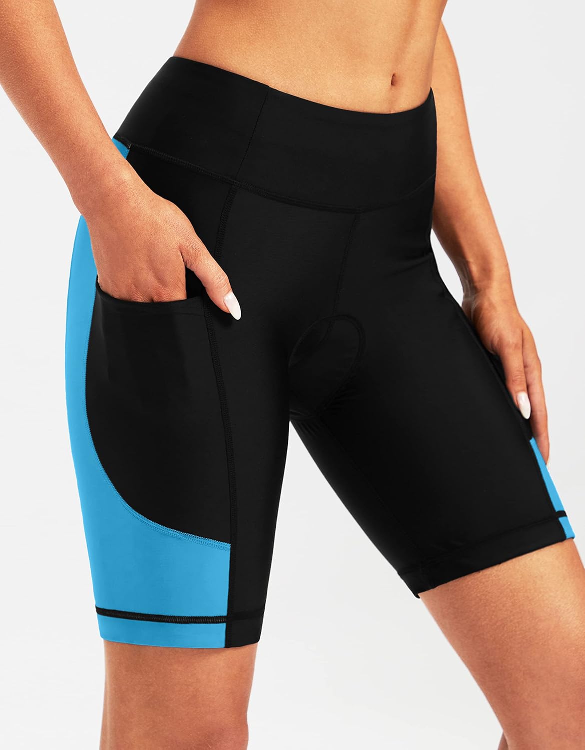 Bikewa Women's 4D Padded Bike Shorts Cycling Riding Road Biking Bicycle Cycle Shorts for Women Zipper Pockets - Image 2