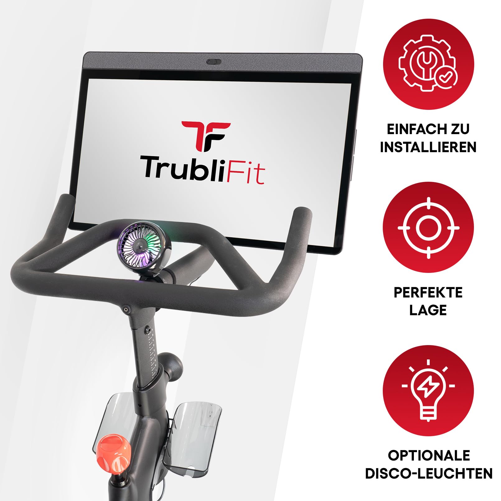 TrubliFit Ventilator für Peloton Bike & Peloton Laufband – Zubehör für Peloton – Passend für Original Bike, Bike+ oder Tread – Keine Batterien oder Aufladen erforderlich
