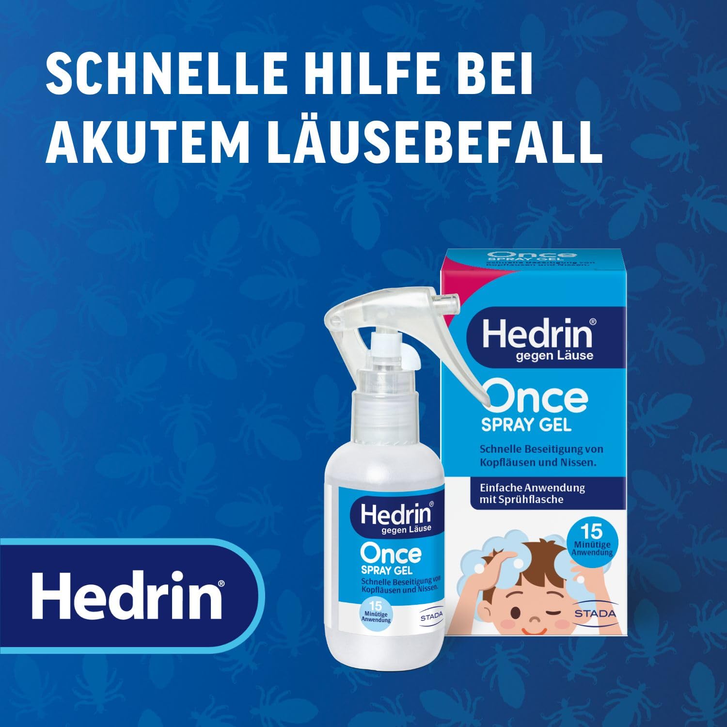 Hedrin gegen Läuse Once Spray Gel, 60 ml Lösung