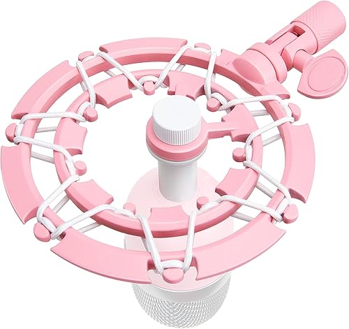 YOUSHARES Soporte de choque rosa compatible con Razer Seiren Mini Micrófono Bloqueo avanzado de vibración de montaje en choque, soporte de brazo de
