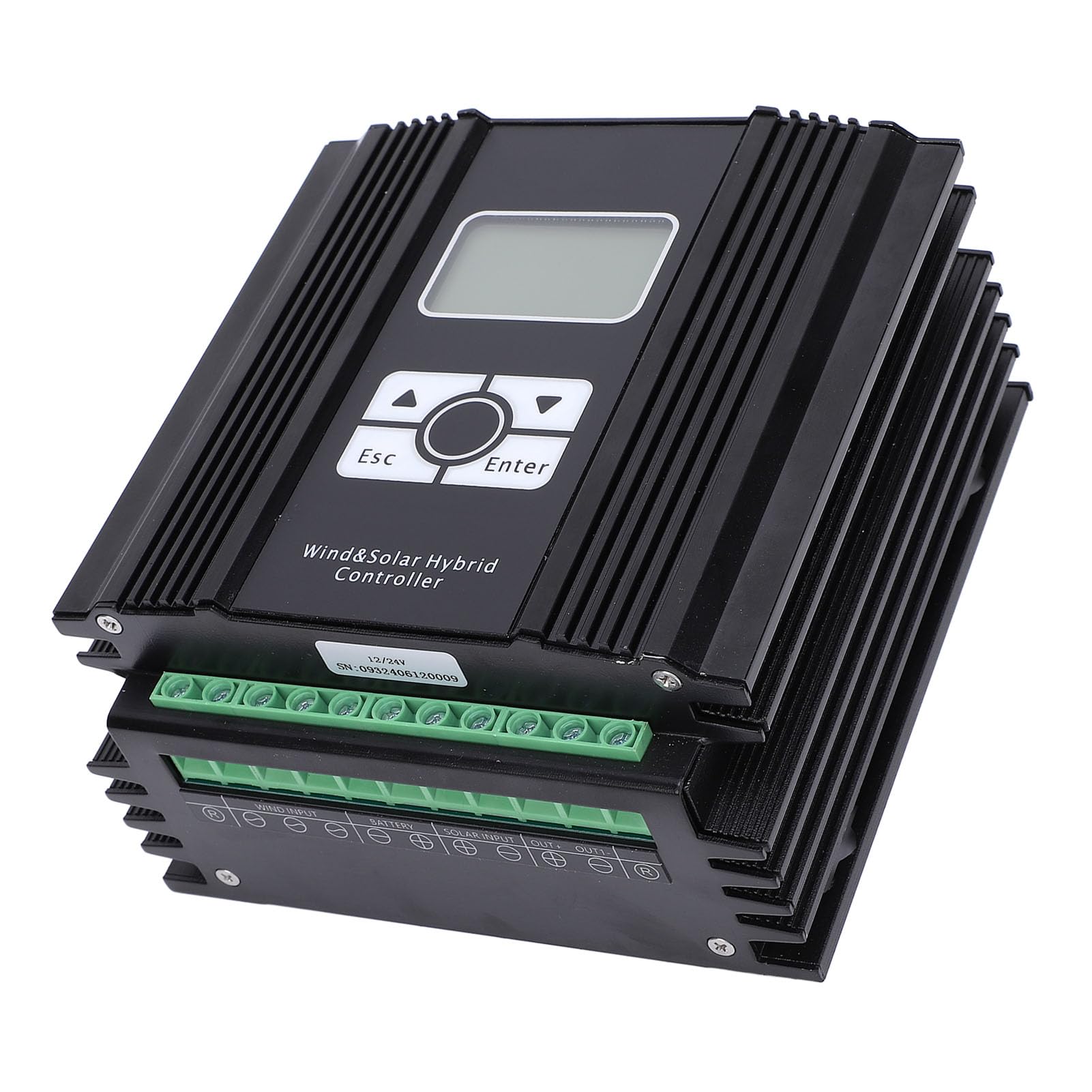 Wiatrowy, hybrydowy regulator ładowania słonecznego 12 V/24 V Technologia MPPT Wyświetlacz LCD System paneli słonecznych Inteligentny regulator 400 W (Wentylator 1000W)