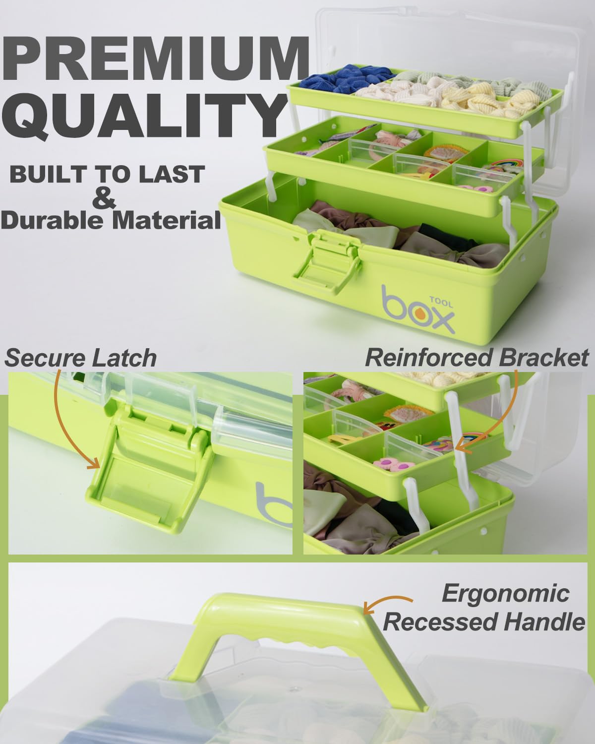 30,5 Cm Drielaagse Multifunctionele Opbergdoos Organizer Opvouwbare Gereedschapskist Kunst Ambachten Koffer Naaibenodigdheden Organiser Medicijndoos Familie Ehbo Doos Met 2 Trays Blauw 664649934
