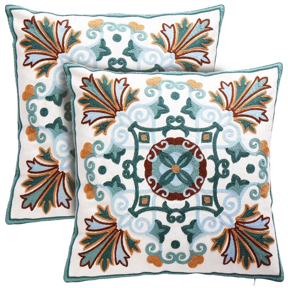 Housses de coussin à broder en coton pour rénover et embellir vos vieux canapés