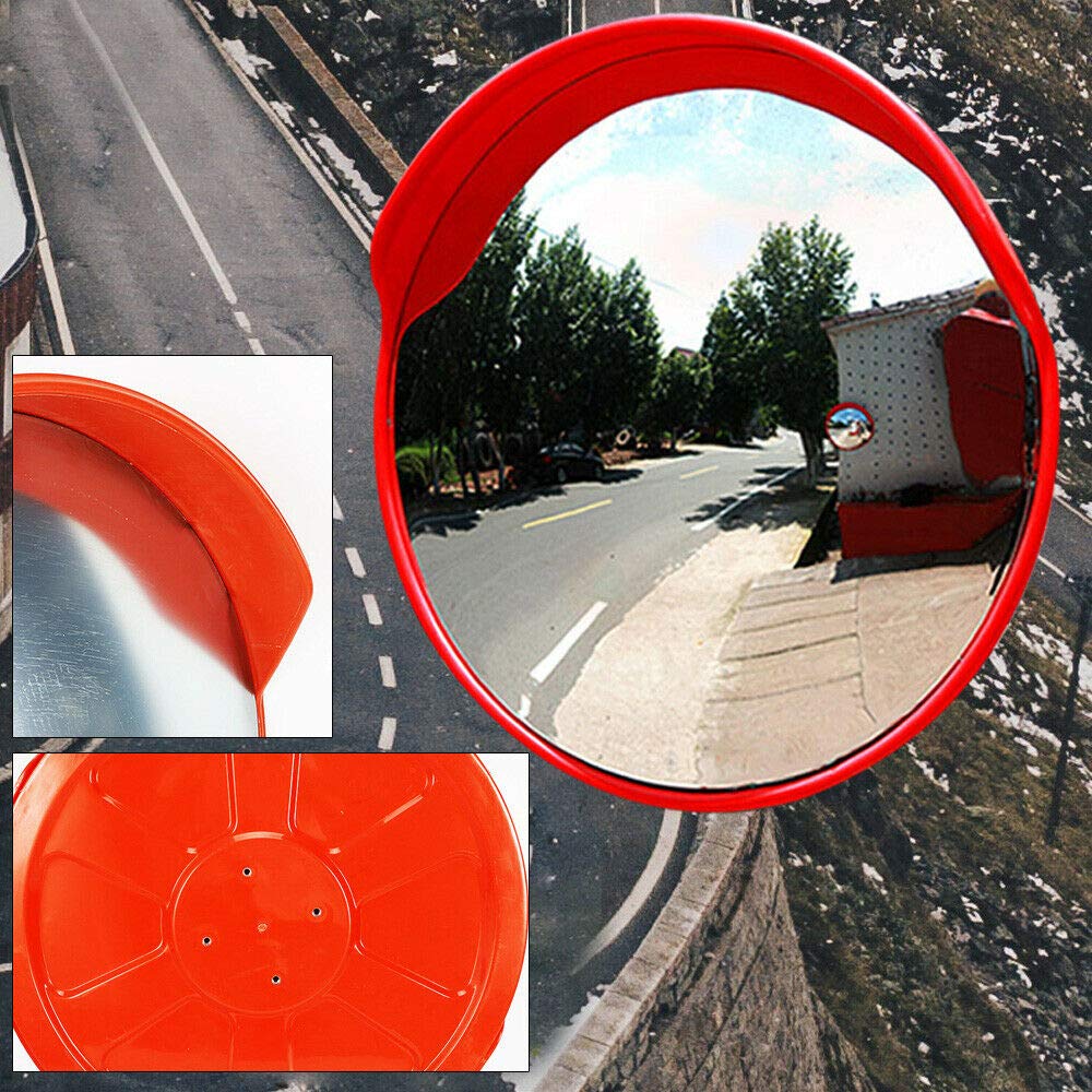 Wanlecy 18" Convex Blind Spot Mirror, 45CM Wide Angle Convex PC Mirror, Indoor