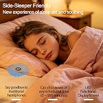Under Haut-parleur Oreiller Dual Bone Conduction Stereo Bluetooth Musique sans fil Portable Sleep Sound Speaker avec LED Affichage minuterie de bruit blanc pour les supports de couchage latéraux TF Carte bleue